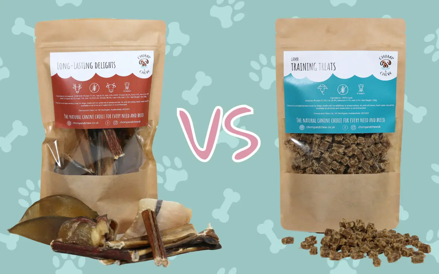 Dog Chews and Treats: Similarities and Differences