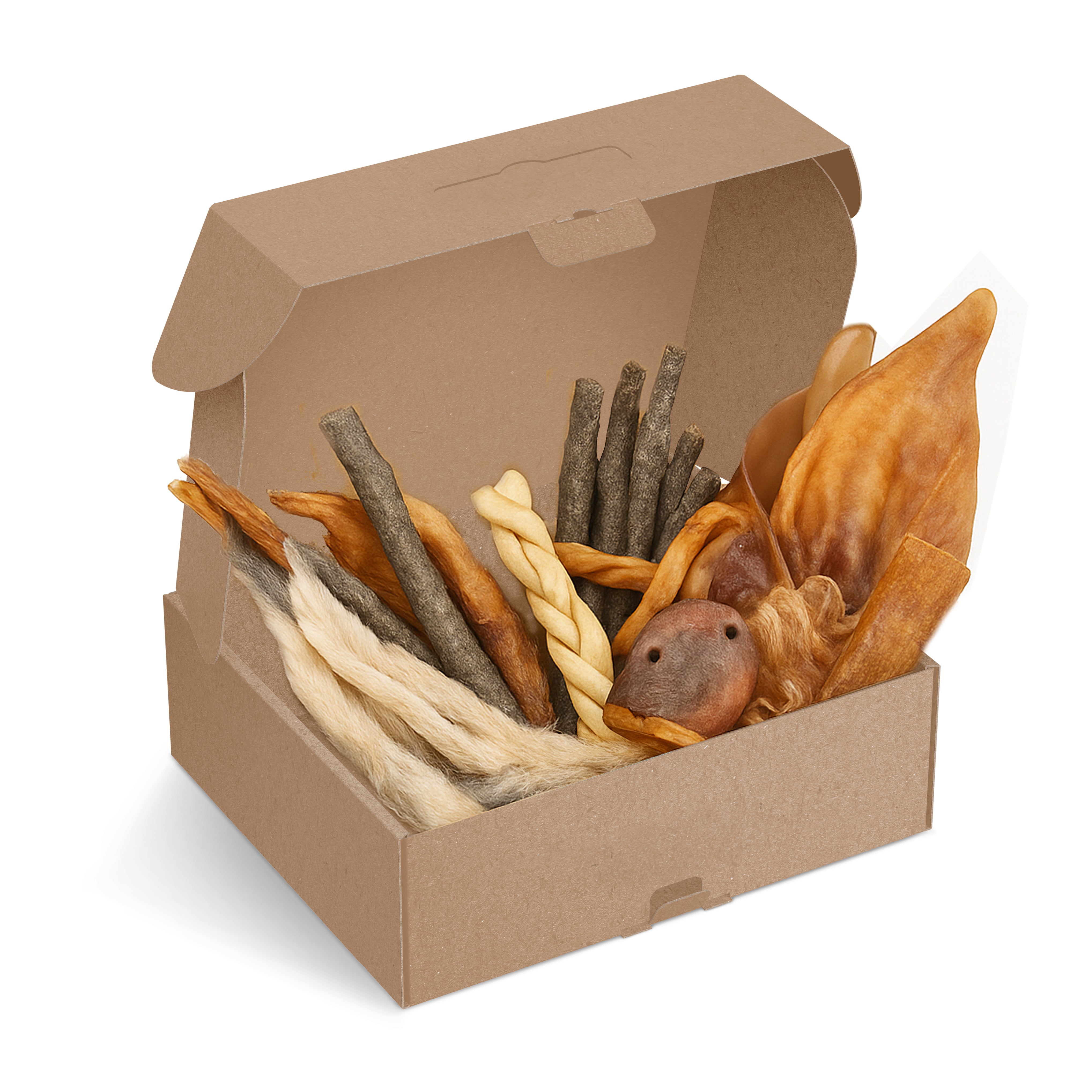 Puppy Chomper variety dog treats box