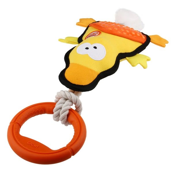 Gigwi Duck Plush Tug Dog Toy
