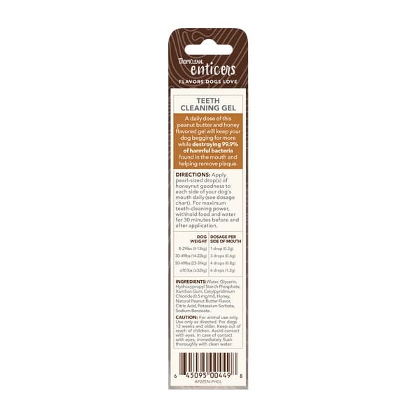 Teeth Cleaning Gel for Dogs Peanut Butter and Honey