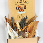 Puppy Chomper variety dog treats box