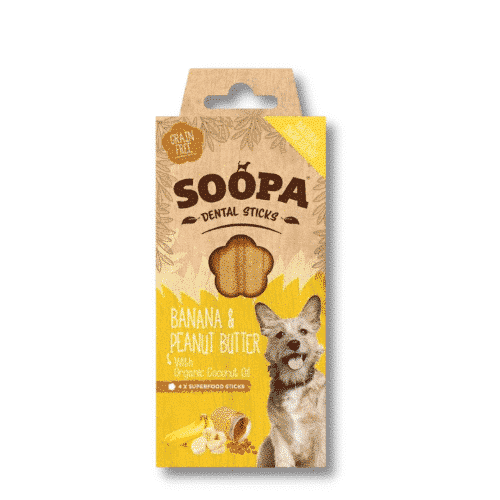 Soopa PB and Banana Dental Sticks Dog Treats
