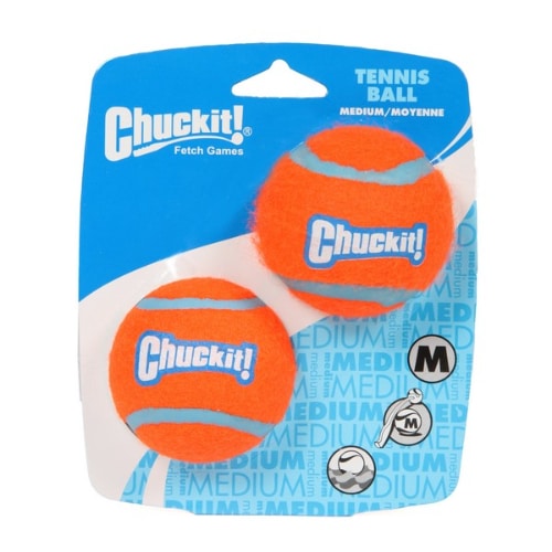 Chuckit Tennis Ball Medium 6.5cm Dog Toy 2 per pack